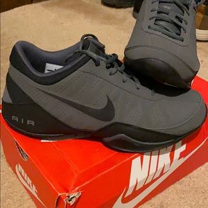 Black and Grey Nike shoes